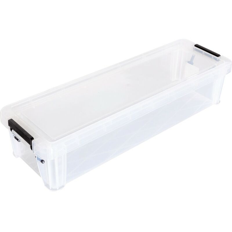 Whitefurze Allstore 2.2LTR 370X110X80MM Storage Box with Lid