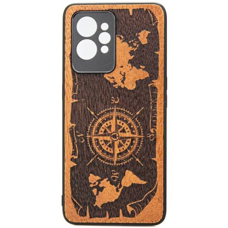 Realme GT 2 Pro Custodia in legno WIND ROSE MERBAU