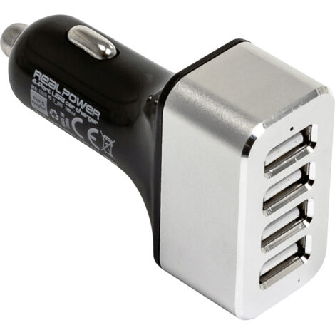 RealPower KFZ-Ladegerät           2400mA   4xUSB (176636)
