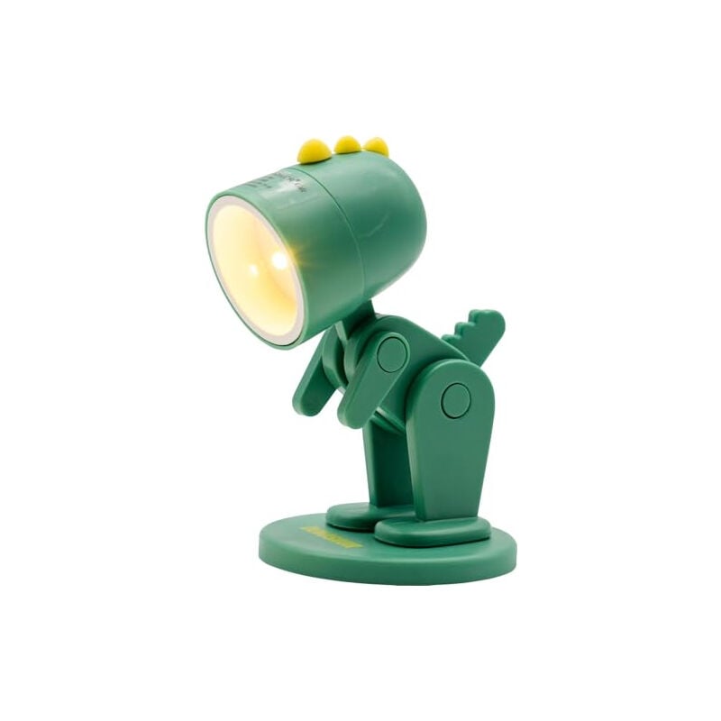 Lampe de poche led en forme d'animal green dino avec socle 486257 - Realpower