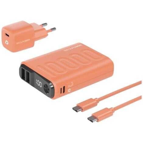 RealPower PB-10000 Power Pack Powerbank (batterie supplémentaire) 10000 mAh Li-Ion USB, USB-C® orange