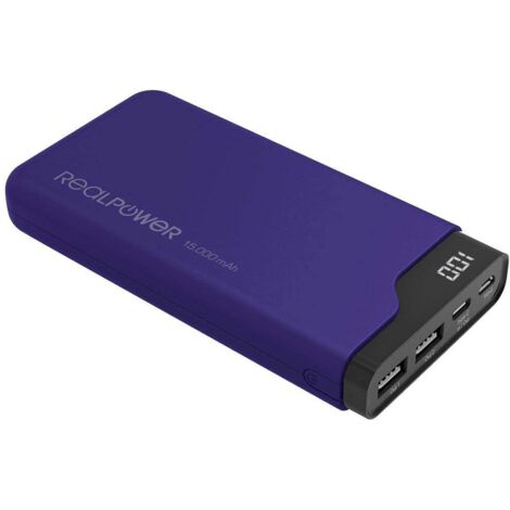 realpower PB-15000C Powerbank blu marino 15000 mAh