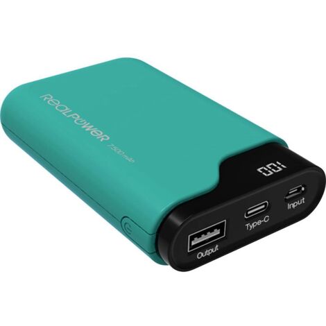 realpower PB-7500C caricabatterie portatile verde 7500 mAh