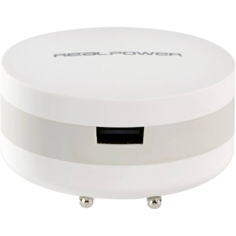 RealPower PBC-1800 Powerbank (batterie supplémentaire) 1800 mAh Li-Ion blanc
