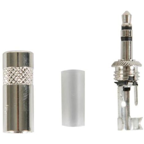 Rean - 3,5 mm Stecker - 3-polig - Metallgehäuse mit Kabelklemme