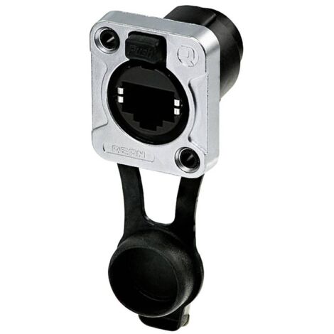 Rean AV Embase femelle à montage traversant RJ45, IP65, boîtier D noir chromé RRE8F-Z-001-1 femelle, droit 1 pc(s) X996052