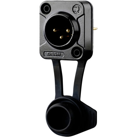 Rean AV RRX3M-Z-012-1 XLR-Steckverbinder Stecker, Einbau Polzahl: 3  Schwarz 1 St.
