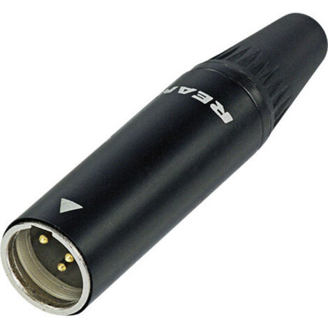 Rean AV RT3MC-B Miniatur-XLR-Steckverbinder Stecker, gerade Polzahl: 3  Schwarz 1 St.