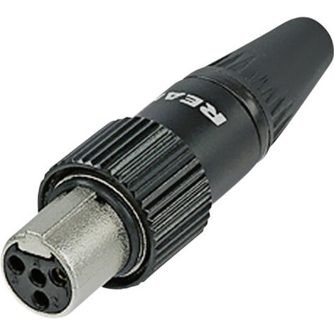 Rean AV RT4FCT-B Miniatur-XLR-Steckverbinder Buchse, gerade Polzahl: 4 Schwarz 1 St.