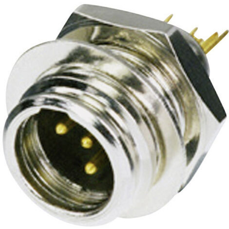 Rean AV RT4MP Miniatur-XLR-Steckverbinder Stecker, Einbau vertikal Polzahl: 4  Silber 1 St.