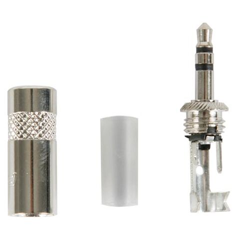 REAN by NEUTRIK REAN - CONECTOR DE 3.5 mm - 3 POLOS - CARCASA METÁLICA CON PASACABLE PARA CRIMPAR