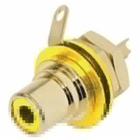 REAN - PRESA PHONO (RCA) - CONTATTI PLACCATI ORO - GIALLO