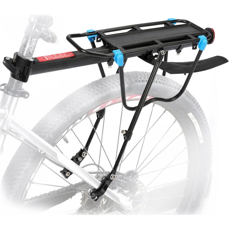 Rear Bike Rack with 50KG Capacity, Adjustable mtb Bike Rack Carrier Seatpost with Wing Reflector for Cycling Mountain Cargo