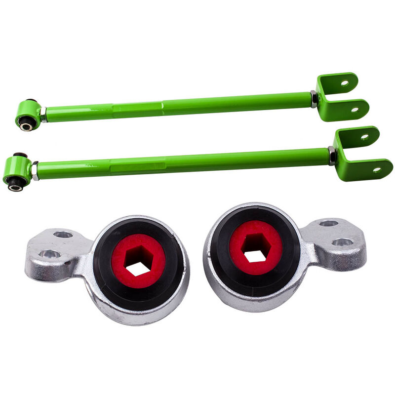 Image of Maxpeedingrods - Rear Lower Control Arms Camber Green & Front Control Arms Bushings per bmw E46