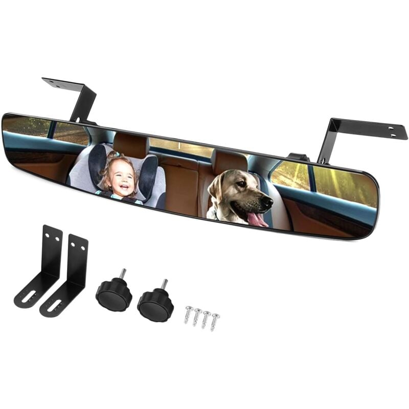 Tigrezy - Rear View Mirror, 180 Degree Wide Angle Panoramic View Convex Center Rearview Mirror utv Interior Mirror Universal hd Rear View Mirror for