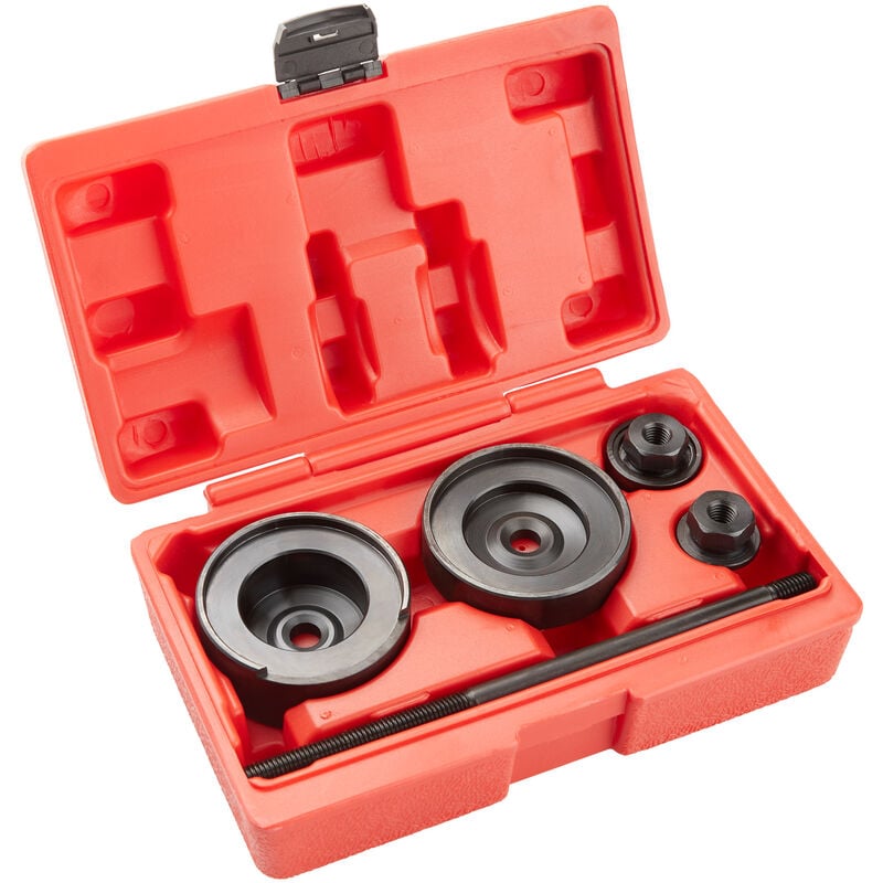 Tectake - Rear wheel bearing puller tool set - bearing press, bearing removal tool, wheel bearing removal tool - red