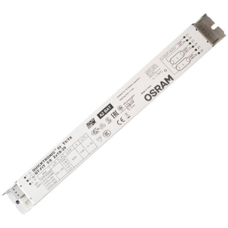 Reattore elettronico non dimmerabile QT-FIT 5/8 2X18-39/220-240 UNV1, in metallo, bianco, 1 pezzo