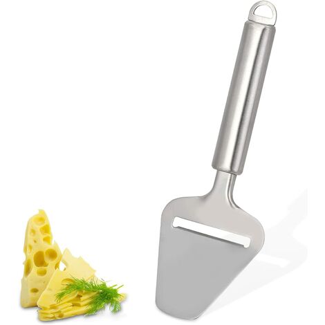 Rebanadora de queso, cortadora de queso con mango largo para queso en bloque y duro, acero inoxidable