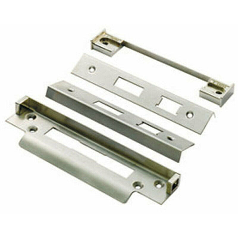 Loops - Rebate Kit for bs Lever Deadlocks For Double Doors 13mm Satin Steel