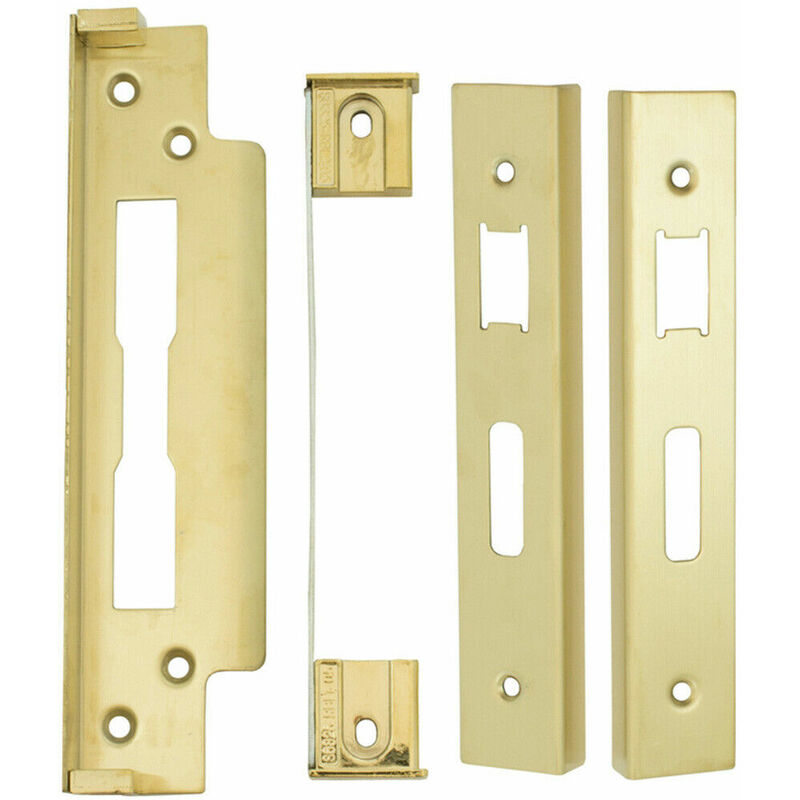 Rebate Kit for bs Lever Sash Locks For Double Doors 13mm Stainless Brass