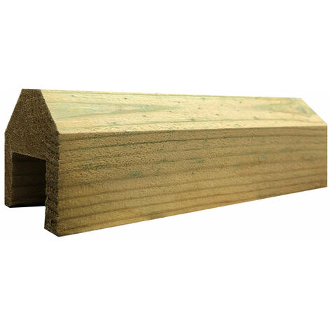 2.4m Fence Capping Rail Treated Timber Rebated Cap Rail for Featheredge Fencing Pack of 4