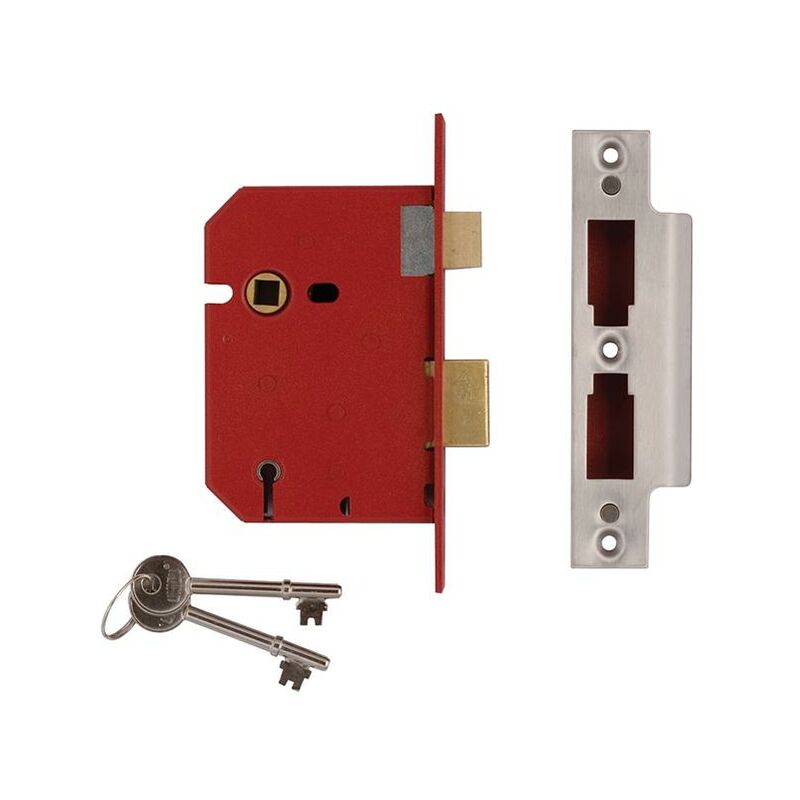 Union - J2201-SC-3.00 2201 5 Lever Mortice Sashlock Satin Chrome 77.5mm 3in Box UNNJ2201SC30