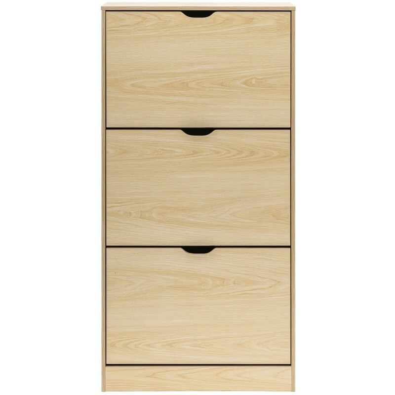 Rebecca Mobili Armoire à Chaussures Rangement Compacte en MDF Beige pour 12 Paires