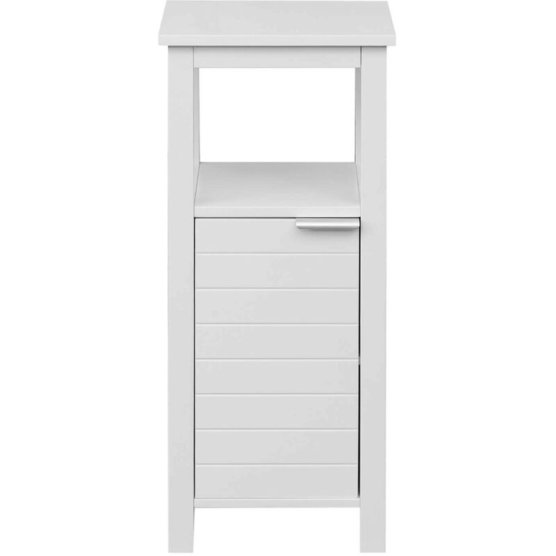 Mobili Rebecca - Rebecca Mobili Armoire de salle de bains à portes en bois blanc, peu encombrante