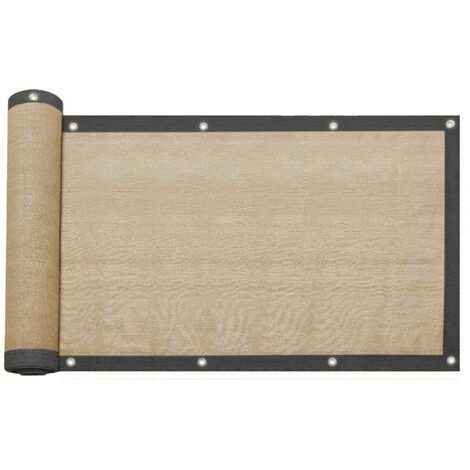 Rebecca Mobili Balkonvorhang Windschutz Polyethylen Schirm beige Polyethylen-Schirm 95%