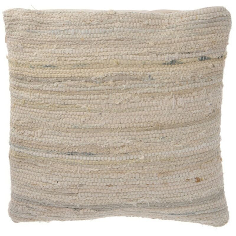 Mobili Rebecca - Rebecca Mobili Coussin de Canapé Carré en Coton Denim Beige Déhoussable