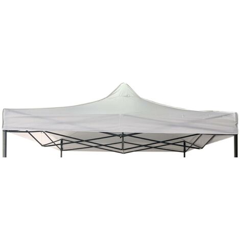 Rebecca Mobili Dachabdeckung Pavillon Weiß Polyester Wasserdicht 3x3