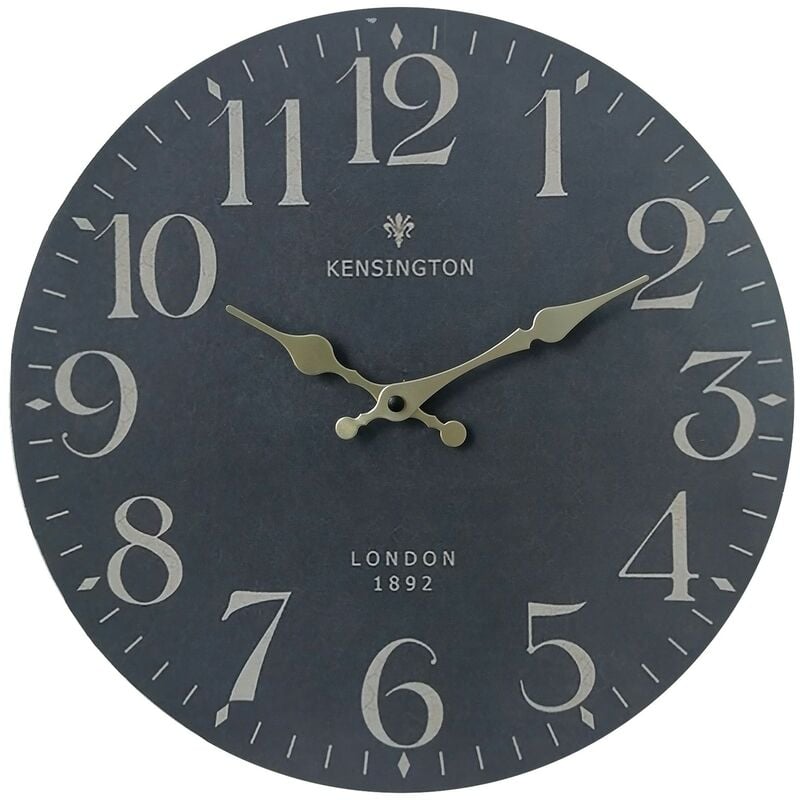 Rebecca Mobili Horloge Suspendue Vintage Noir Jaune Mdf Style Classique Idée Cadeau