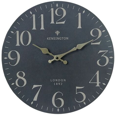 Rebecca Mobili Horloge Suspendue Vintage Noir Jaune Mdf Style Classique Idée Cadeau