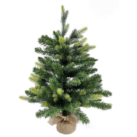 MOBILI REBECCA Rebecca Mobili Künstlicher Weihnachtsbaum Kleine grüne Tanne 60 cm mit 80 Zweigen Yuta Sockel