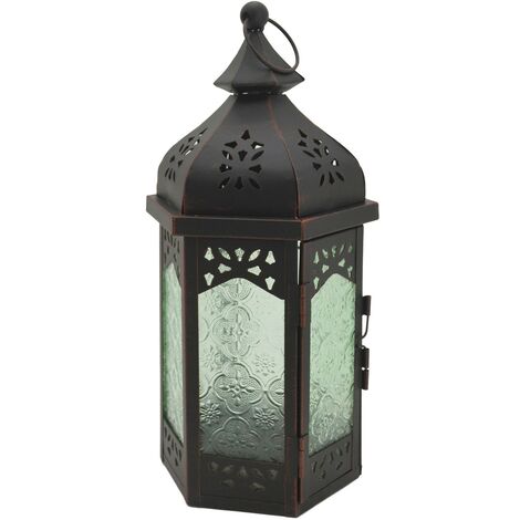 BESTONZON Portacandele Lanterna Decorativa in Legno in Stile Rustico Europeo per Tavolo da Pranzo con appendi Abiti da Parete per Esterni 