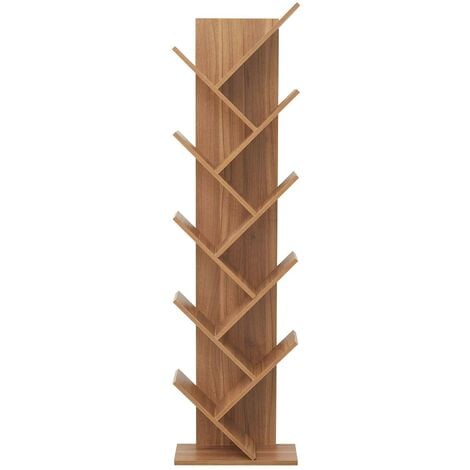 Estantería flotante vertical 5 niveles modelo ERIK madera pino alistonado  acabado crudo sin pintar