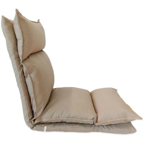 MOBILI REBECCA Rebecca Mobili Meditationstuhl Bodenkissen Beige Metall Entspannung 70x56x70