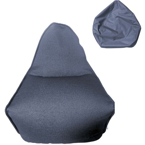 Rebecca Mobili Pouf Bezug leerer Sitzsack Blau Polyester Innenbereich 70x80x90