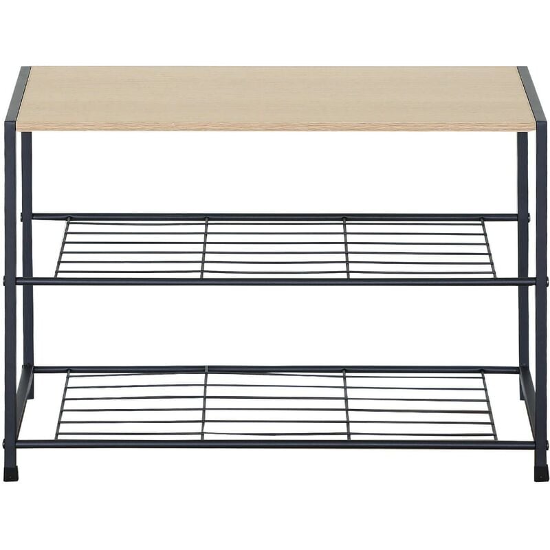 Mobili Rebecca - Rebecca Mobili Rangement de Chaussures en Métal pour Entrée avec 3 Etagères