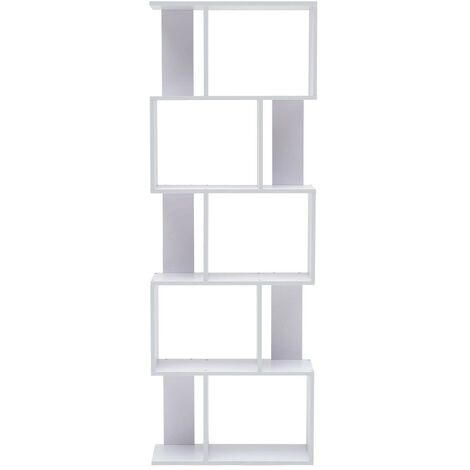 Rebecca Mobili Regal 5 Einlegeböden Holz weiß Urban 172,5x60x24,5