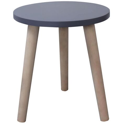 Rebecca Mobili Tavolo Basso Tavolino Moderno Grigio Mdf Paulownia 39x34x34
