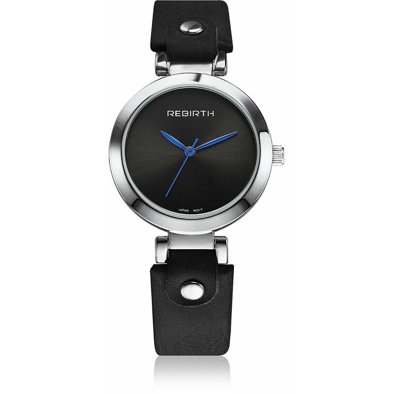 

REBIRTE Moda Mujer Relojes 3ATM Cuarzo resistente al agua Casual Simple Mujer Reloj de pulsera Relogio Feminino,Negro