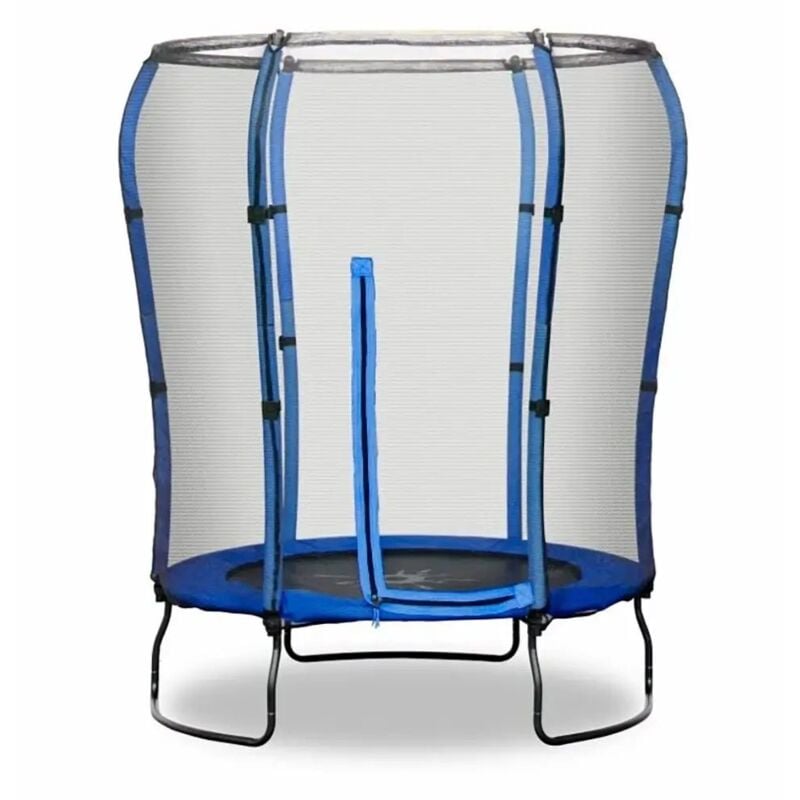 4.5ft Safe Jump Trampoline With halo Safety Enclosure - Blue - Rebo