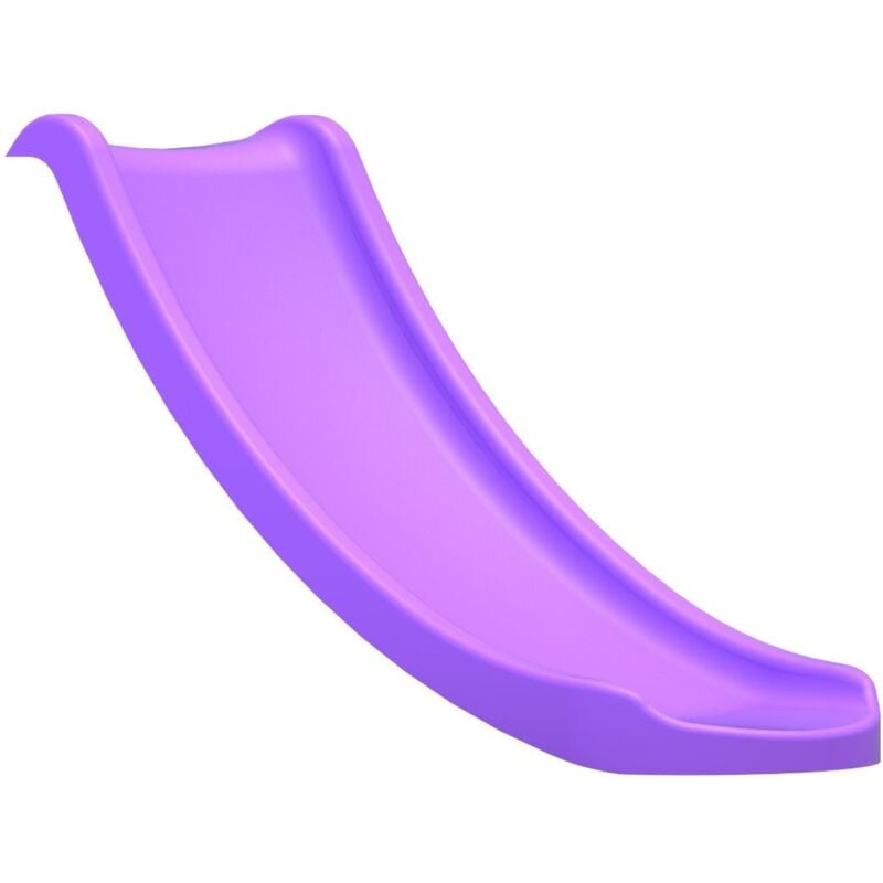 4ft (120cm) Universal Children's Plastic Garden Kids Wave Slide - Purple - Rebo