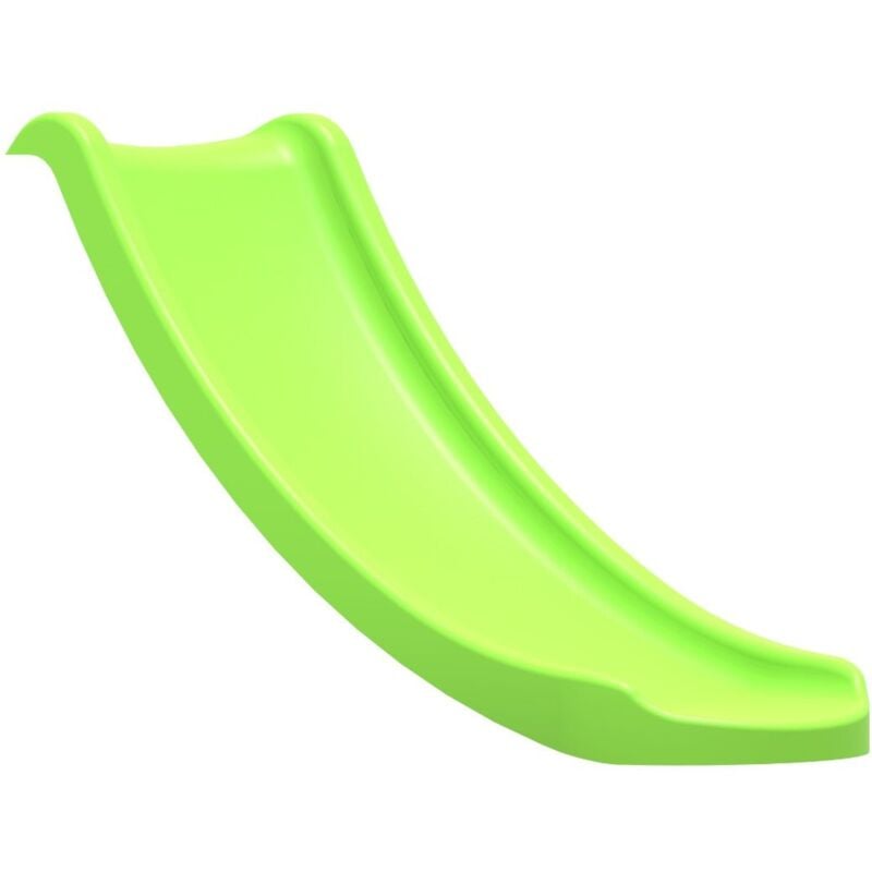 4ft (120cm) Universal Children's Plastic Garden Kids Wave Slide - Light Green - Rebo