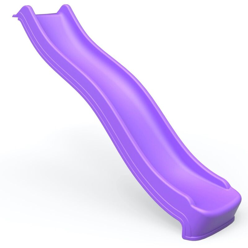 8ft (220cm) Universal Children's Plastic Garden Kids Wave Slide - Purple - Rebo