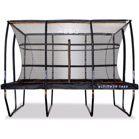 Rebo Altitude Rectangle 10ft x 14ft Trampoline and Safety Enclosure - Altitude 1400