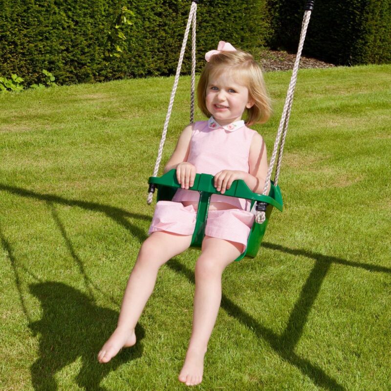 Rebo - Baby Toddler Swing Seat with Adjustable Ropes - Green