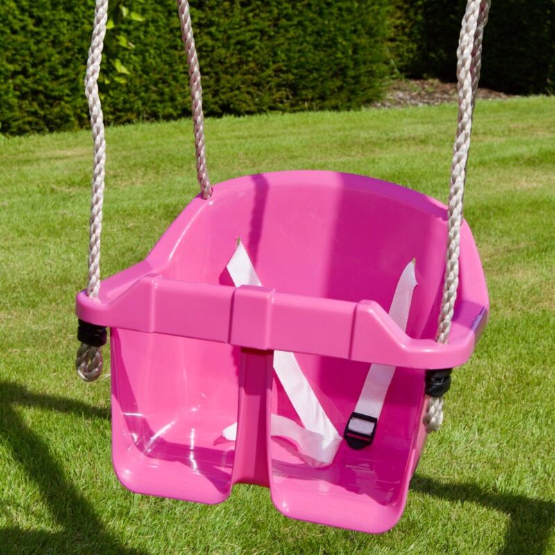 Rebo - Baby Toddler Swing Seat with Adjustable Ropes - Pink