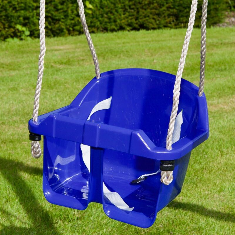 Rebo - Baby Toddler Swing Seat with Adjustable Ropes - Blue